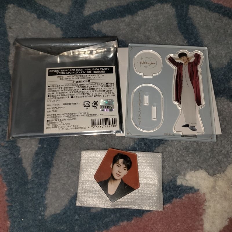 [Ready INA] 2021 Seventeen Cafe Mingyu Wonwoo Acrylic Standee Lucky Draw Magnet Power of Love