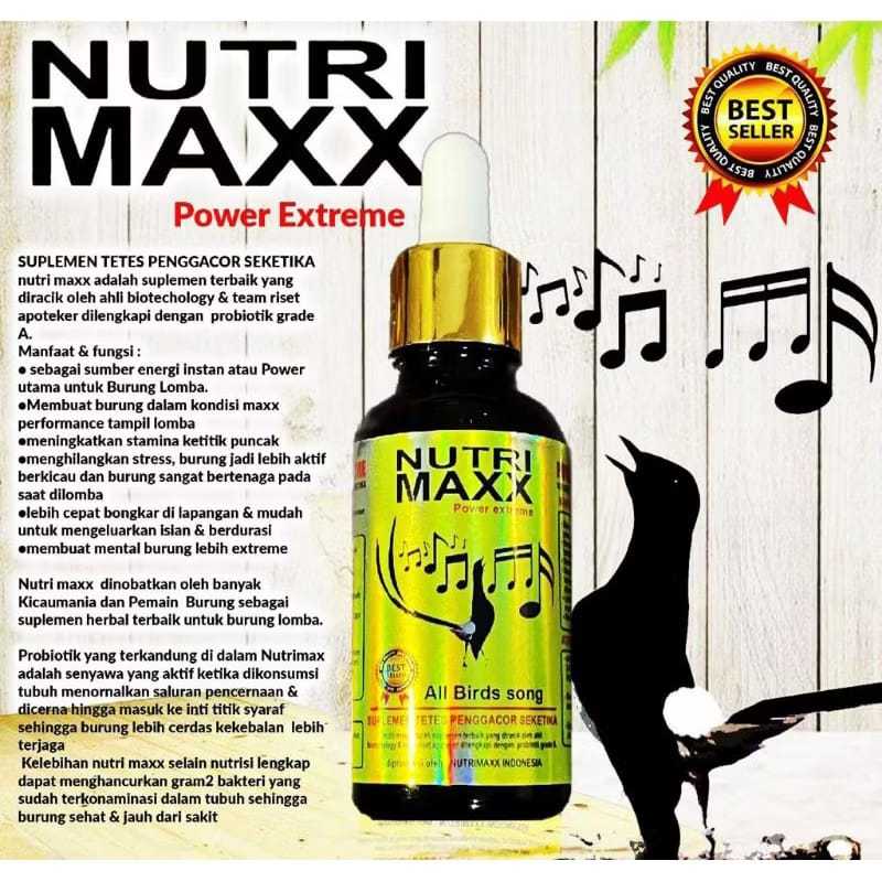 Nutri Maxx Power Extreme Vitamin Suplemen Penggacor Burung Kicau