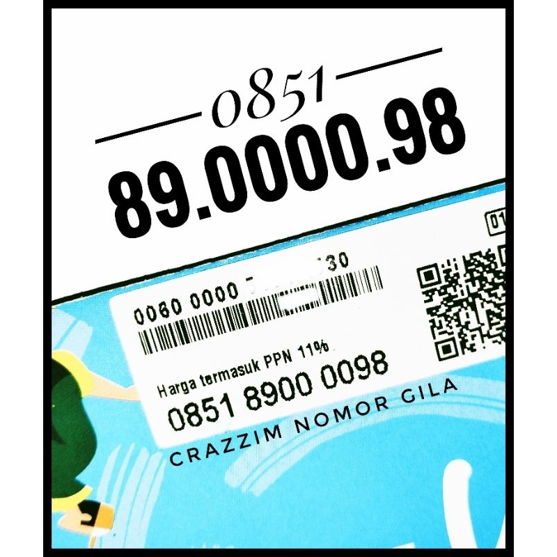 Nomor Cantik Telkomsel By.U. Nocan 89. 98 . No Cantik ABAB Naik Kwartet 0000. Kartu Perdana Cantik S