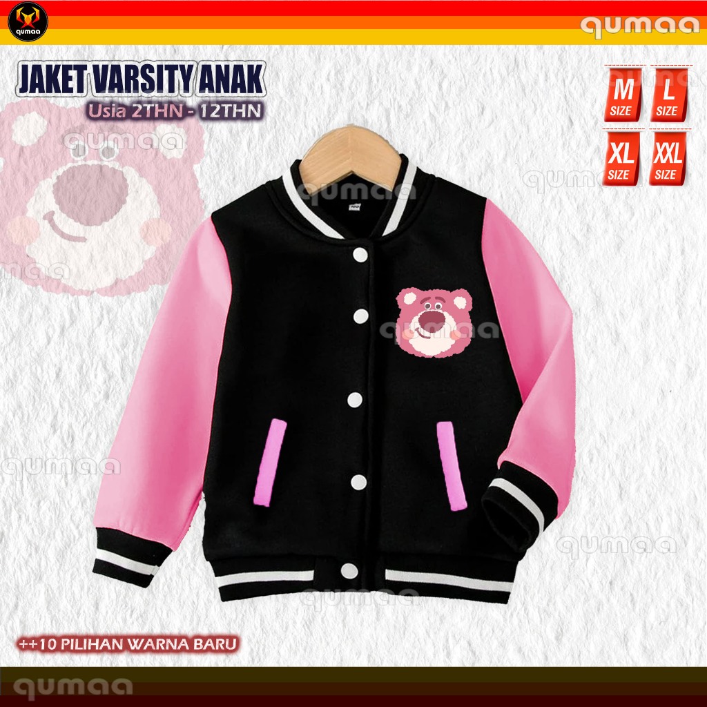 Jaket VARSITY Baseball Anak Laki Laki Perempuan CRUSH LOTSO| KIDS COAT&JACKET