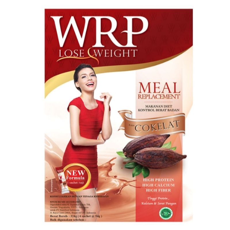 

WRP Lose Weight Meal Replacement Chocolate 324 gram susu bubuk rasa cokelat