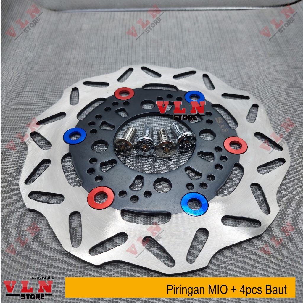 Piringan cakram depan mio smile mio soul mio sporty PLUS 4pc Baut cakram
