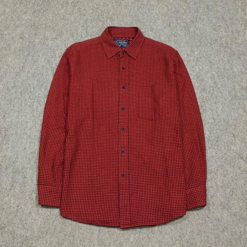 Kemeja flanel pria lengan panjang UNIQLO size M second