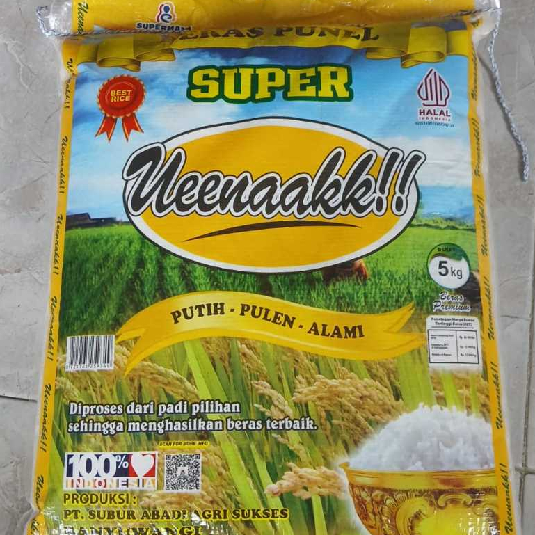 

Beras Super Ueenakk 5 kg Beras Punel Bersih - [ Ratu Store 105]