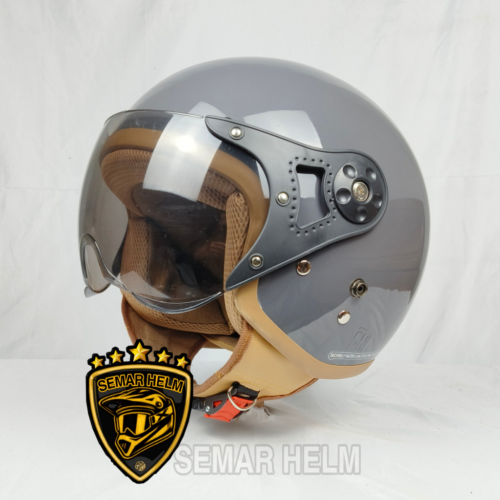 Helm Bogo Hijab Wanita Anti Pusing Include Kaca Pilot Hitam, Helm Scoopy Hijab Original Sni Terlaris