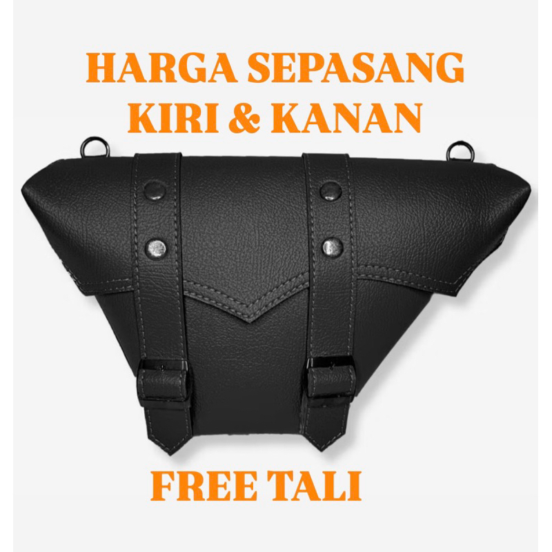 tas motor klasik sidebag side bag custom japstyle bratstyle bobber c70 honda win100 cb100 sepeda ont