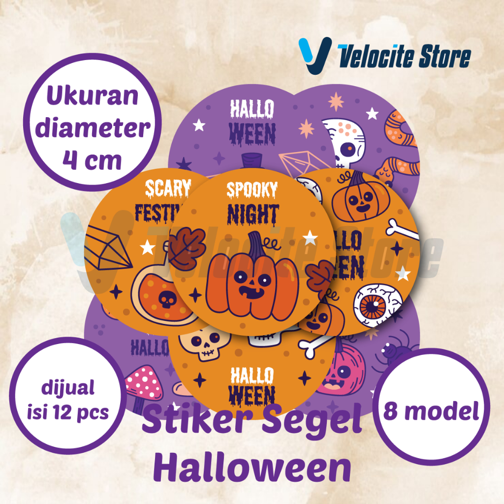 

Stiker Segel Toples Halloween 12 pcs