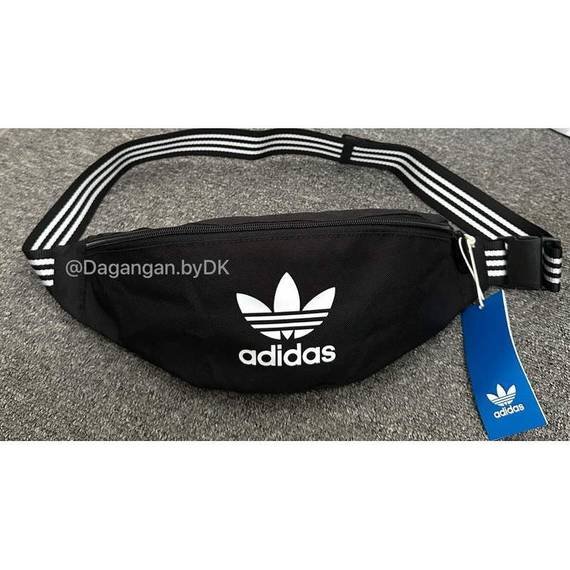 Tas Waistbag Adidas 3 Stripes Original Barang Resmi 100% Hitam