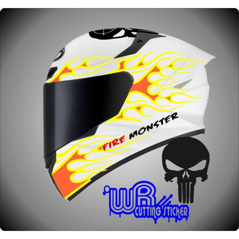 stiker cutting helm motif api