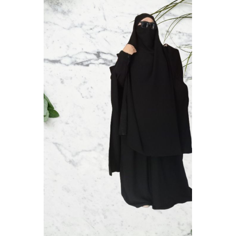 set French Khimar jetblack