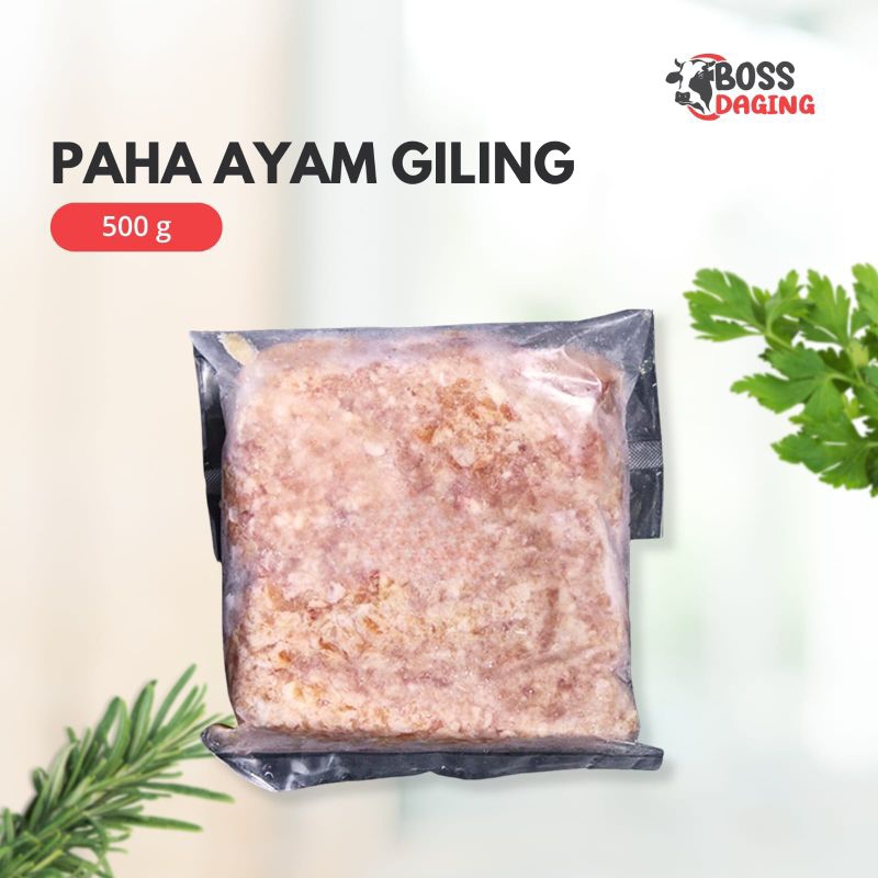 

Daging Paha Ayam Giling/Cincang Fillet 500g Boneless - Boss Daging