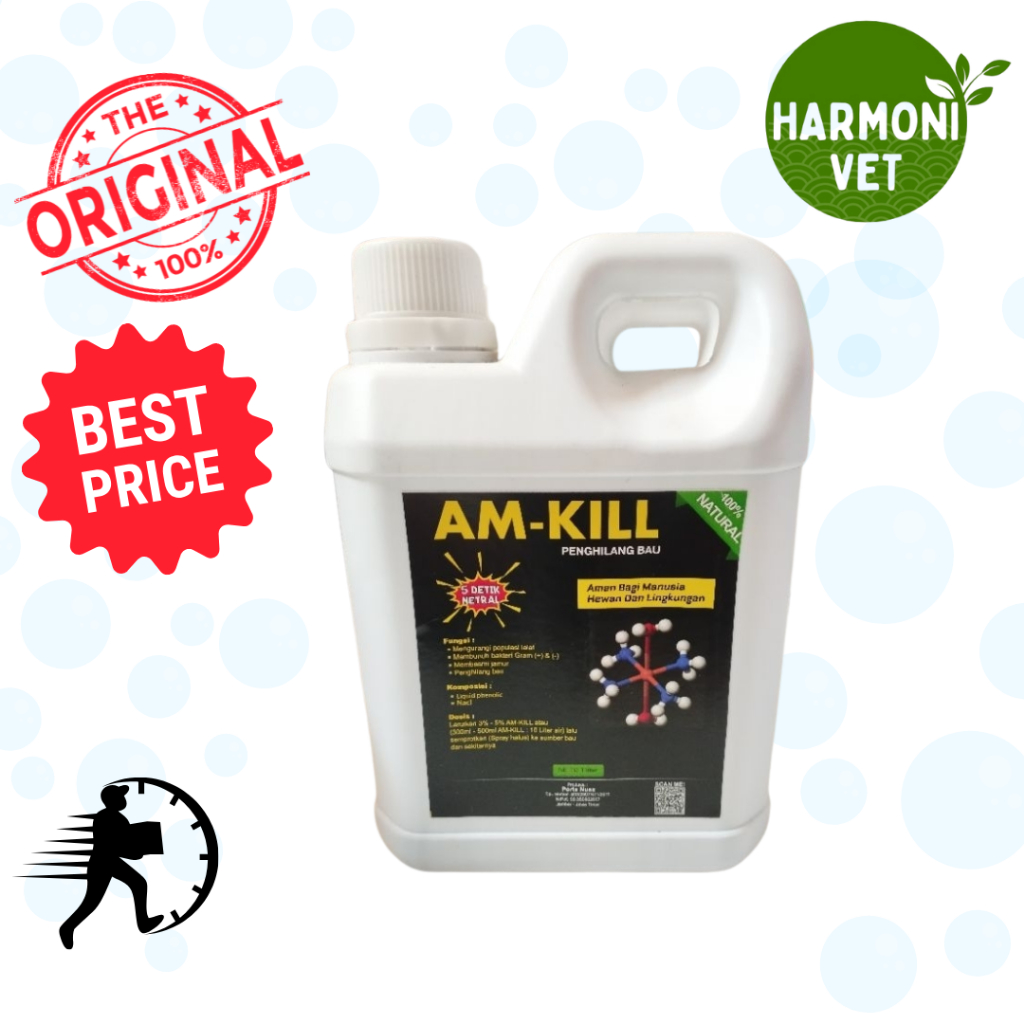AM KILL 1 LITER  - Penghilang Bau Amonia Ayam Broiler Petelur Bebek Puyuh