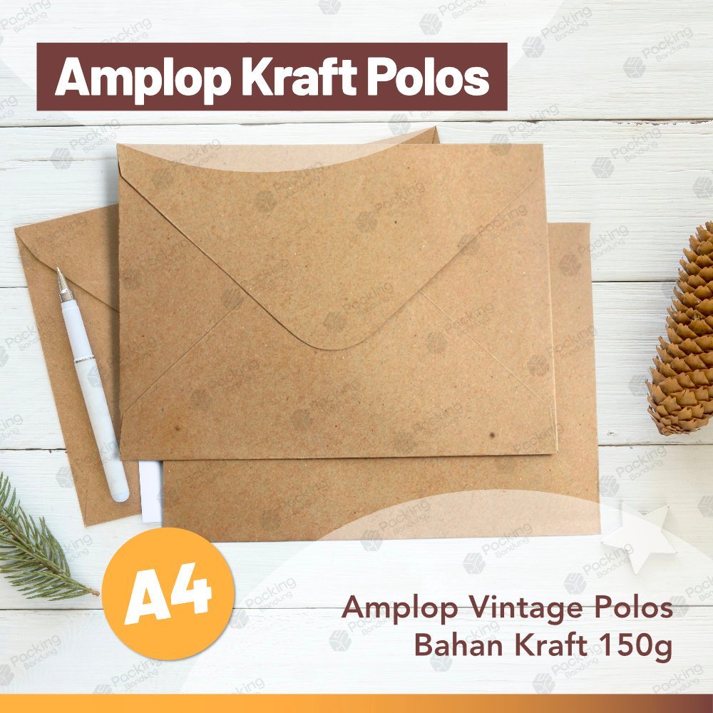 

Custom Sablon Amplop A4 Amplop Vintage Kraft 150 gr Free Design | Uk. 31x22 cm