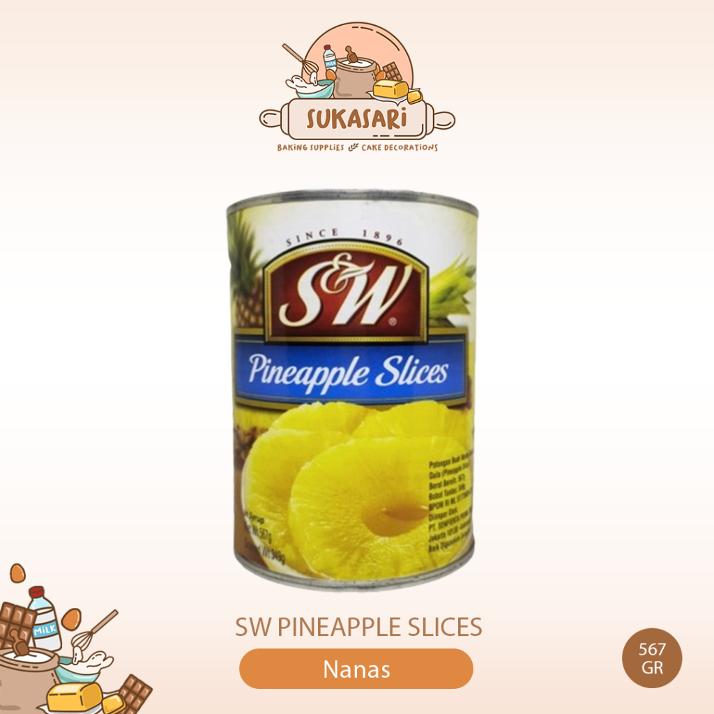 

SW Pineapple Slices / Irisan Nanas Dalam Kaleng / S&W Nanas Potong Buah Kaleng S & W