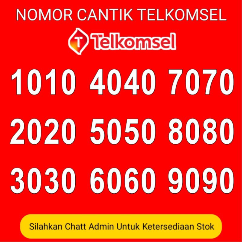 Kartu Perdana Nomor cantik telkomsel simpati abab 1010 2020 3030 4040 5050 6060 7070 8080 9090
