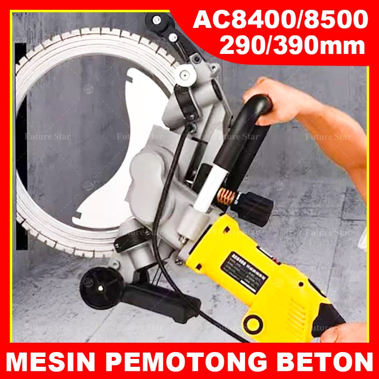 Mesin Pemotong Beton Listrik 390mm 290mm Concrete Wall Cutting Machine Electric Groove Ring Saw 5000