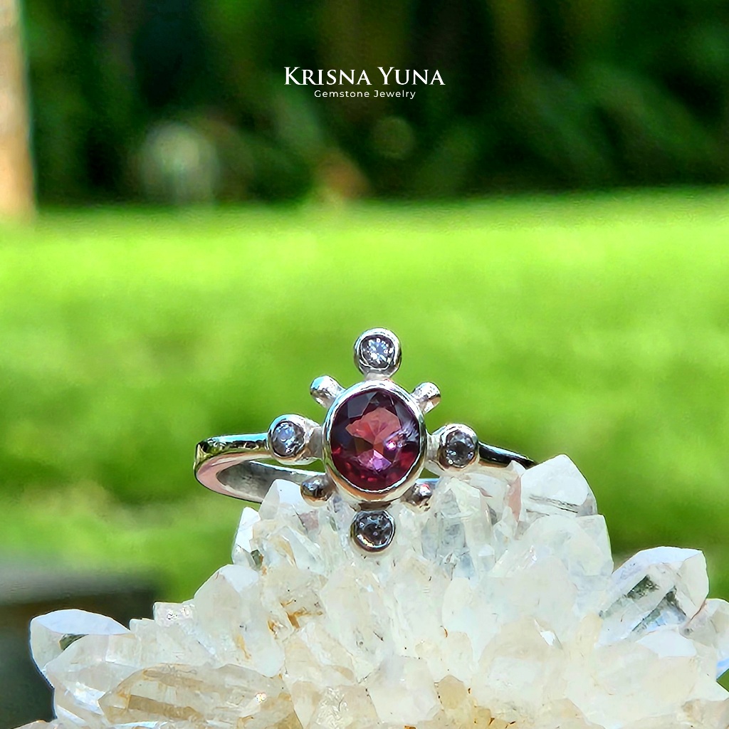 Natural Purple Tourmaline Ring