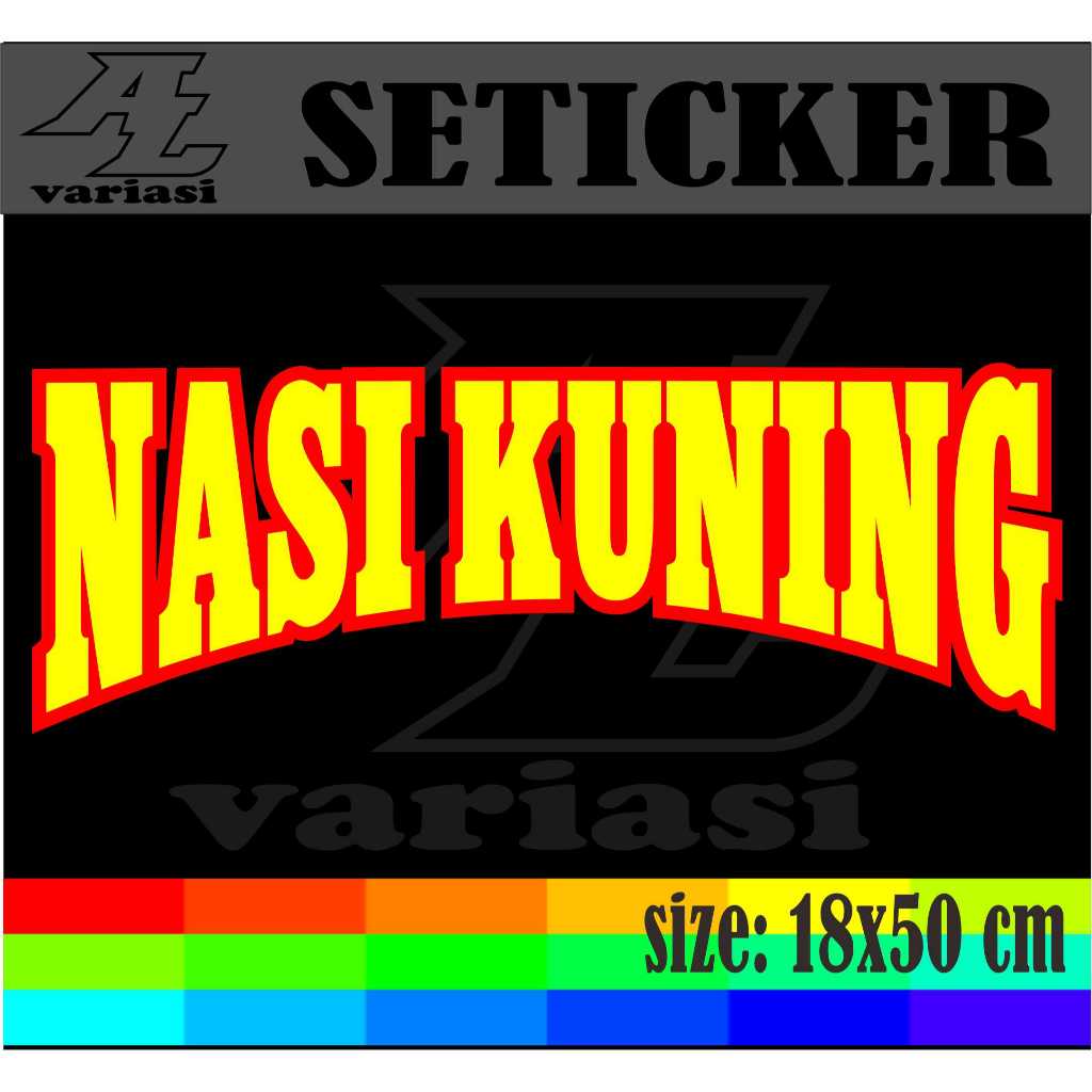 

CUTTING SETIKER NAMA JUALAN BUAT DI GROBAK NASI KUNING DENGAN UKURAN 18X50 CM