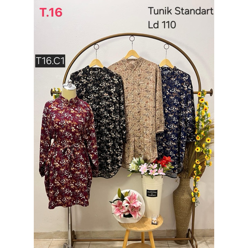 Tunik Motif Bunga Tunik Kerah Tunik Motif Tunik Rayon Tunik Adem