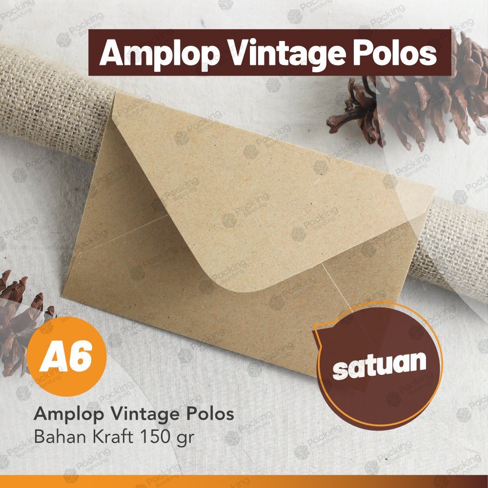 

Custom Sablon Amplop A6 Amplop Vintage Kraft 150 gr Free Design | Uk. 16x11 cm