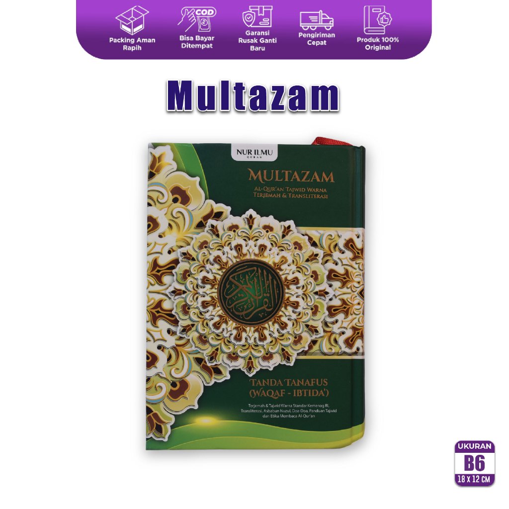 Alquran Multazam Ukuran B6 Kecil Al Quran dan Terjemahan Latin Perayat Rasm Utsmani Nur Ilmu