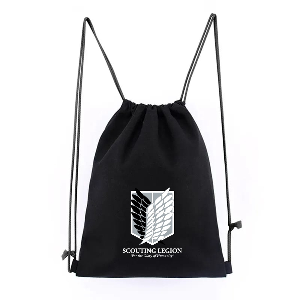 (NEW SERUT AOT) Tas Serut Attack On Titan- Tas Sekolah- Tas Bahu- Tas Anak Cowo