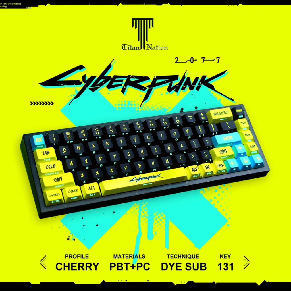 Titan Nation Cyberpunk Keycaps Set
