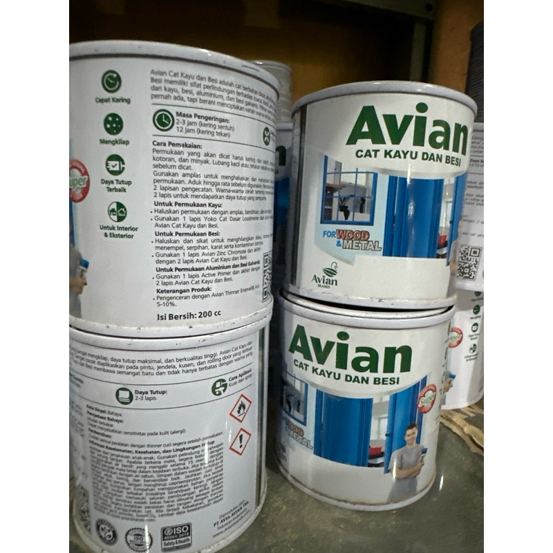 CAT AVIAN KECIL (KAYU & BESI)