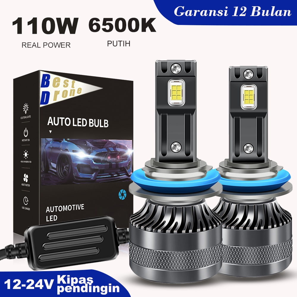 2pcs 110W 28000LM H4 Lampu LED Mobil H1 H3 H7 H11 H11 9005 HB3 9006 HB3 9012 HIR2 H8 H9 H16 LED auto