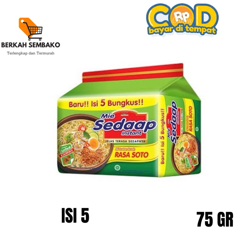 

MIE SEDAAP instan isi 5 rasa soto/ goreng