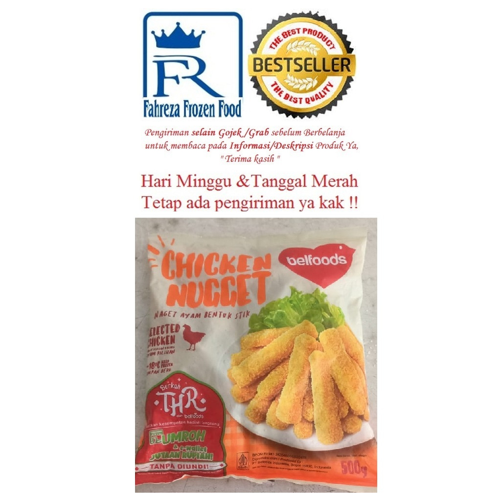

Belfoods Chicken Nugget Stick 500 Gram Harga Promo