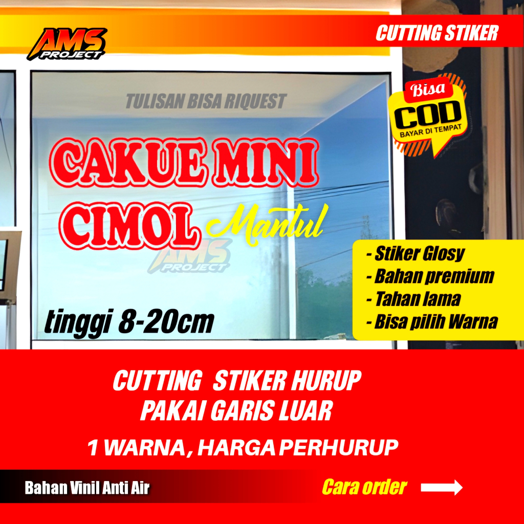 

Cutting Stiker Hurup Pakai Garis Pinggir 8 - 20 cm