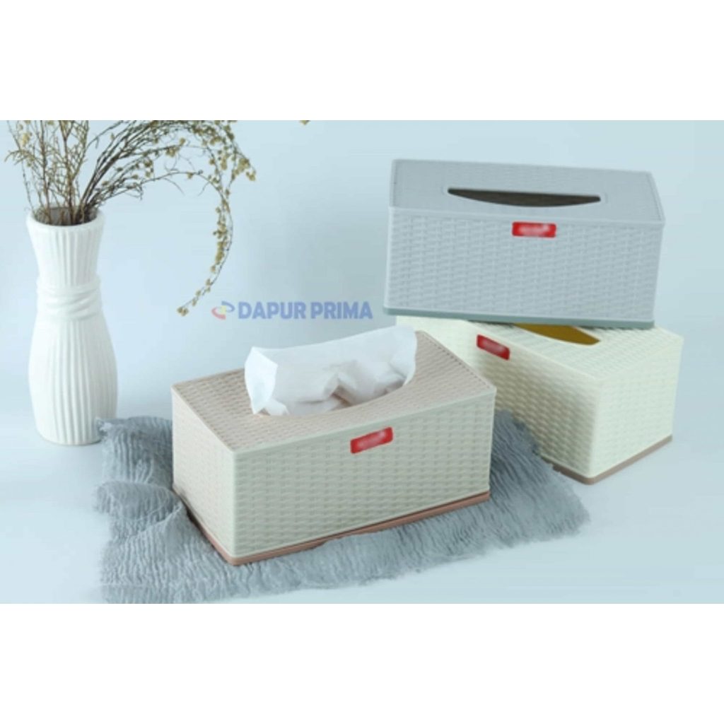 ASVITA TEMPAT TISU ROTAN PERSEGI PANJANG