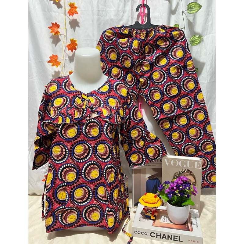 Piyama Batik Bagan Celana Panjang Lengan Terompet Ukuran L Piyama Batik Bagan Siapiapi Lengan 3/4 Ce