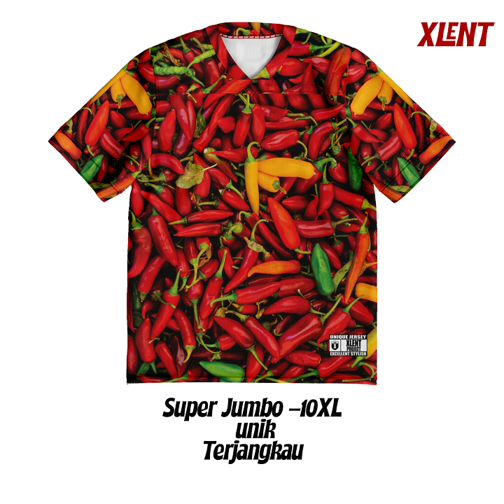 XLENT jersey Unik Cabe / Rugby / NFL / Hockey / big size / vintage / Retro Jersey Olahraga / Unik / 