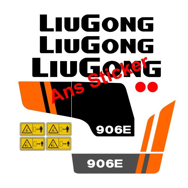 Cutting Sticker Alat Berat Liugong 906E Sticker Excavator
