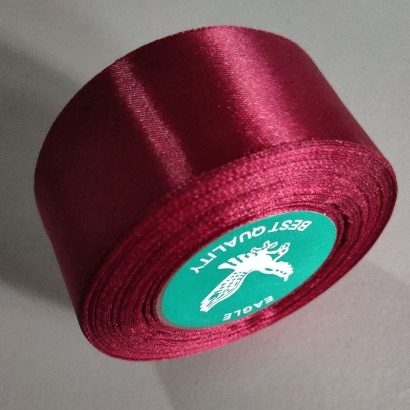 

Pita Satin 4cm 1,5inch Pita Saten Bahan Buket Bunga 1 roll Bucket Pita Dekorasi Souvenir Pita satin maroon ready