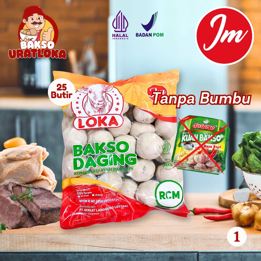 

JM isi 25 Butir Berat 600gr Bakso Daging Kombinasi Ayam dan Sapi Ekonomis