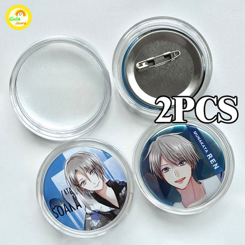 

Kotak Bundar 58mm Display Case Lencana Akrilik Multifungsi Standing Organizer Pin Badge