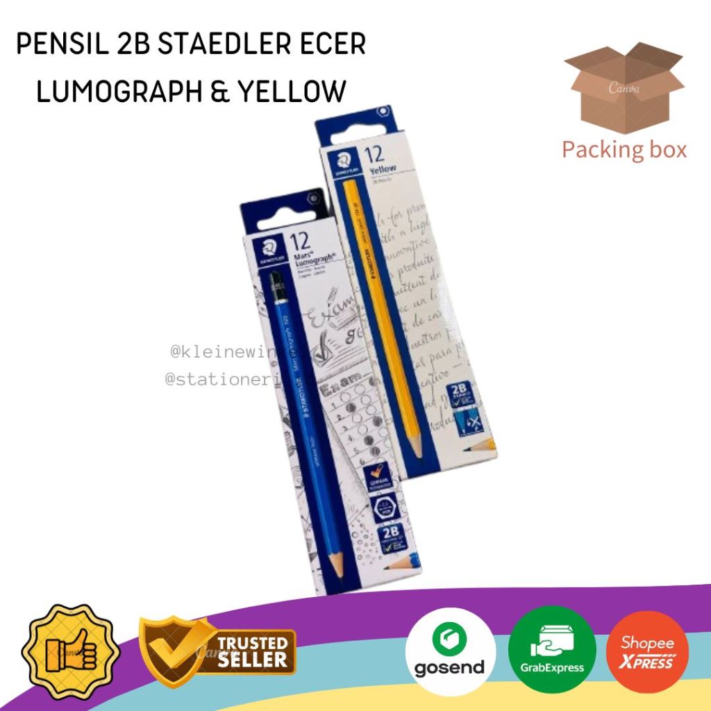 

[ 1 PCS ] Pensil 2B STAEDLER LUMOGRAPH BIRU dan Yellow ECER