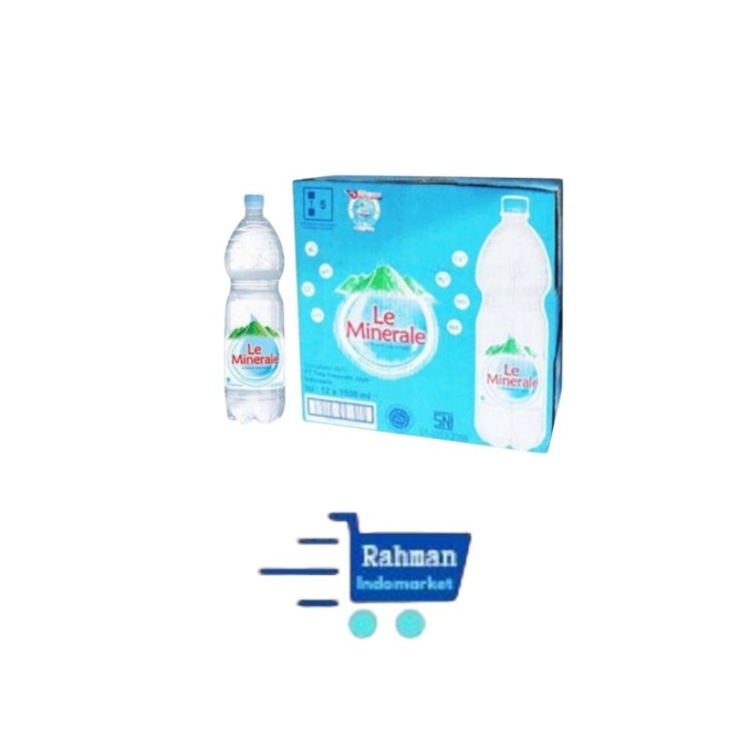

LE MINERAL 1,5 LITER 2pcs DAN 1 DUS ISI 12 botol