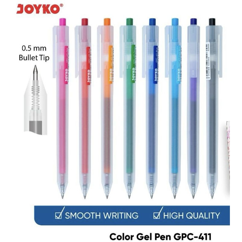 

Pulpen Gel pen Joyko 0,5mm gpc-411 (1pcs)