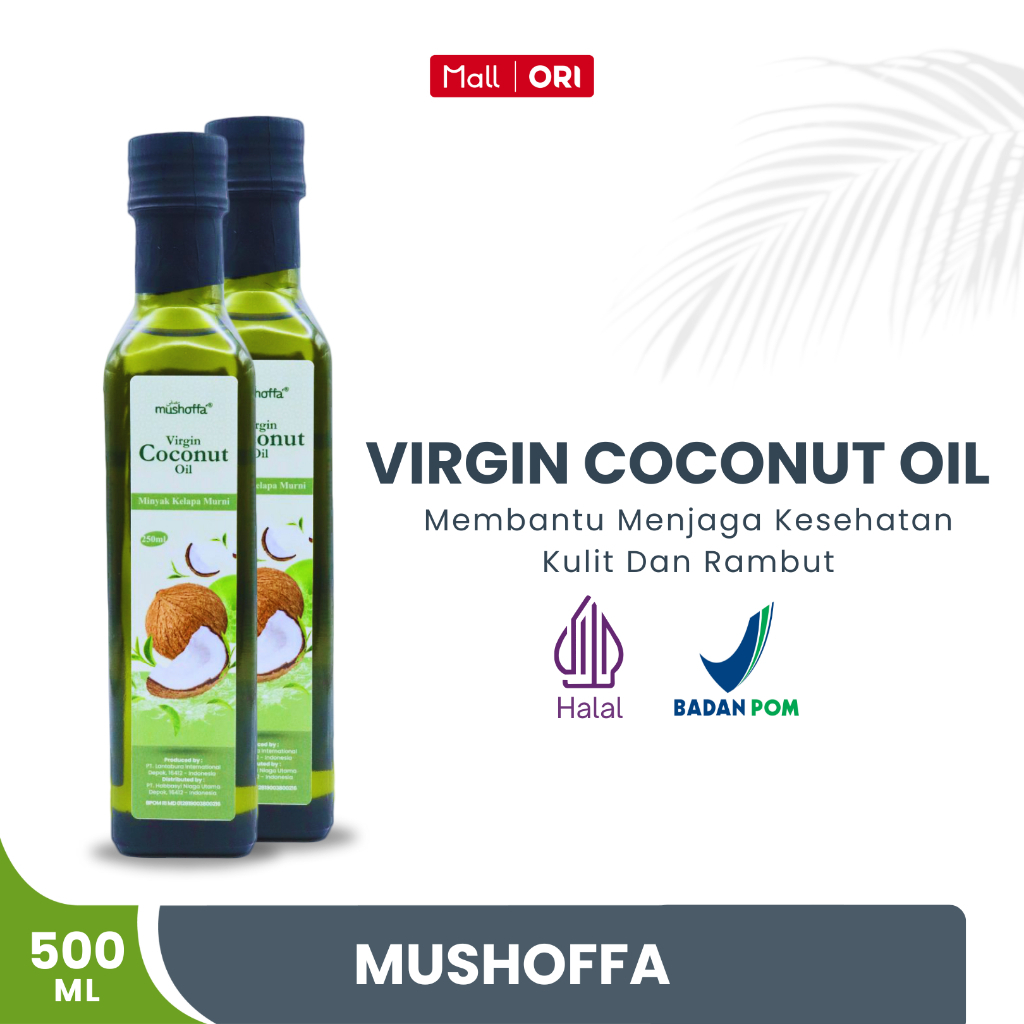 

Paket 2 Botol VCO Minyak Kelapa Murni Mushoffa Virgin Coconut Oil 250ml