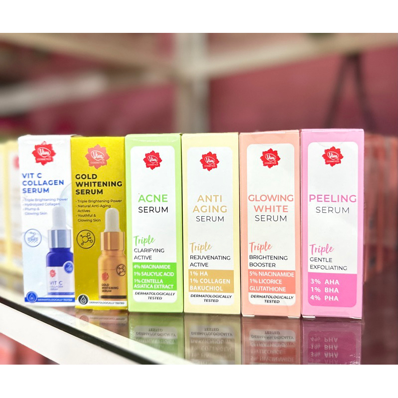 Viva serum series , viva serum glowing , viva peeling serum, viva acne serum , viva anti aging serum