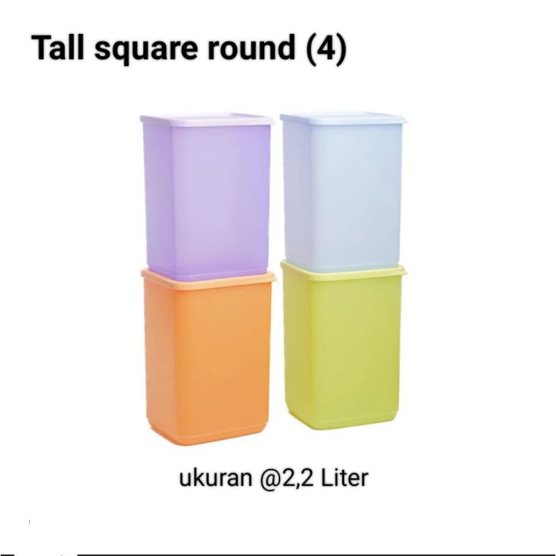 Tall square round tupperware / toples tupperware