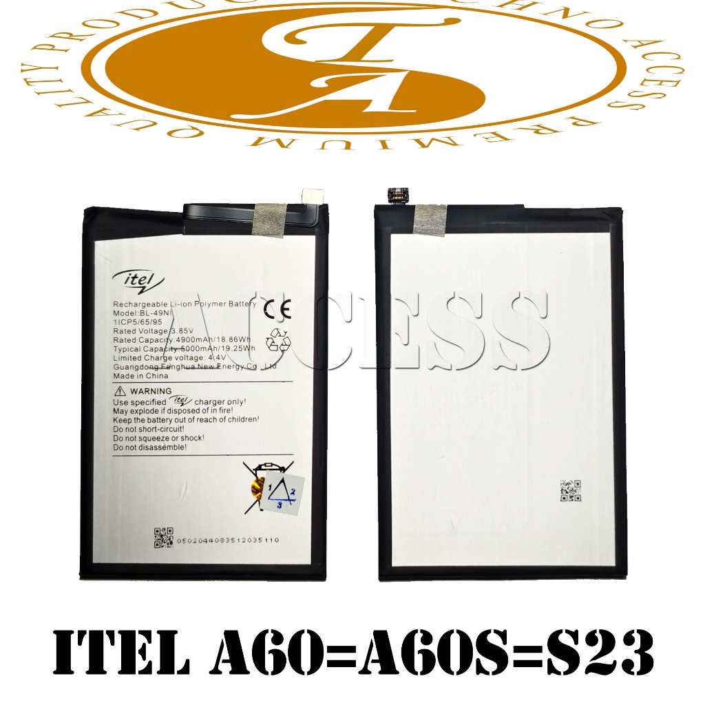 BATRE BATERAI ITEL A60 A60S S23 BL49NI
