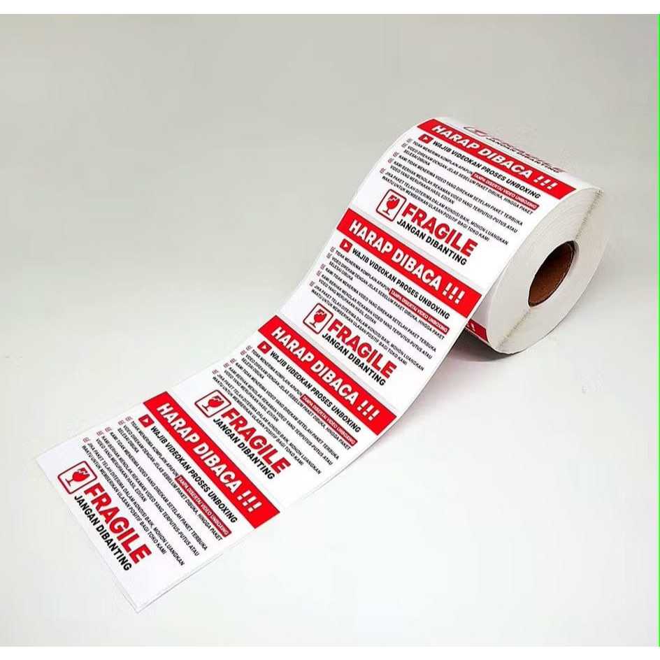 

(100 PCS) Stiker Pengiriman Unboxing | Stiker Fragile | Fragile Sticker Paket Supaya Aman