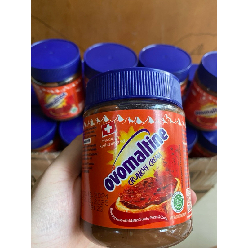 

[HALAL EXP DES 25] Ovomaltine Crunchy Spread 230 gr /REJECT KEMASAN Selai coklat Ovomaltine Cruncy Olesan Roti Selai Premium