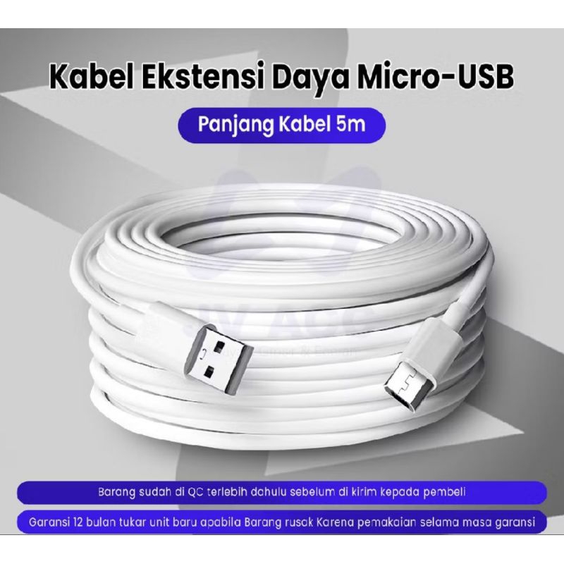 KABEL CCTV MICRO USB 5 METER