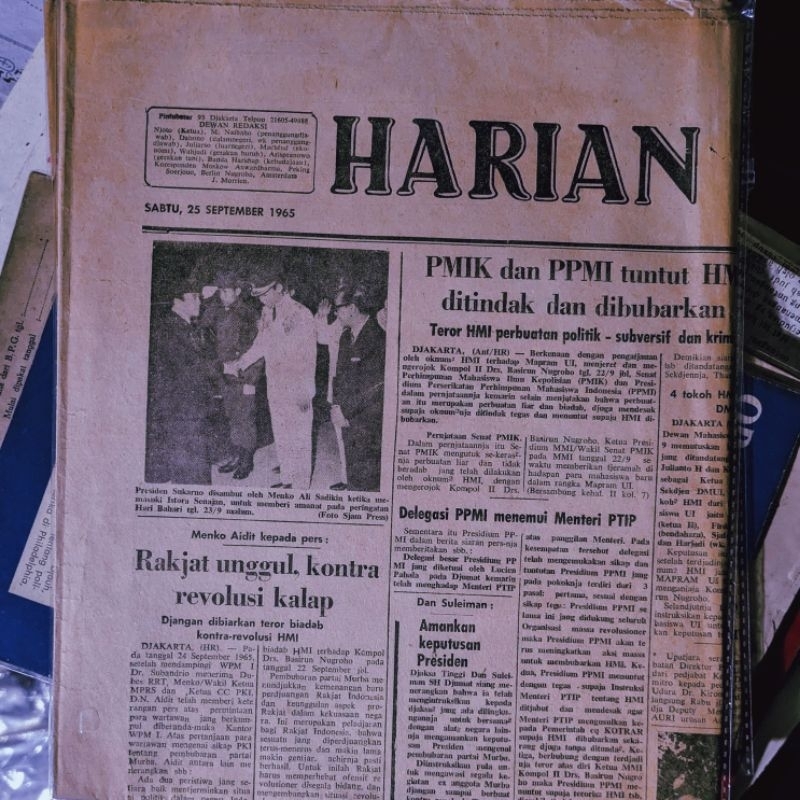 Koran Harian Rakjat, No. 4231 Th. XV, Sabtu 25 September 1965